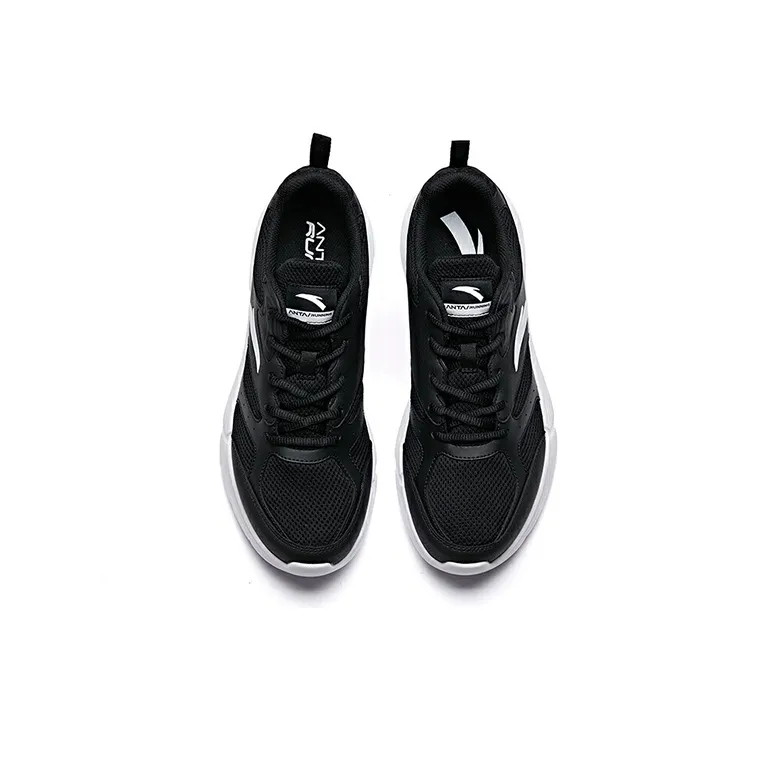 Anta Cushioning Anti-Slip Wear-Resistant Breathable Lightweight Rebound Low-Top Running Shoes Men's Black Casual-3