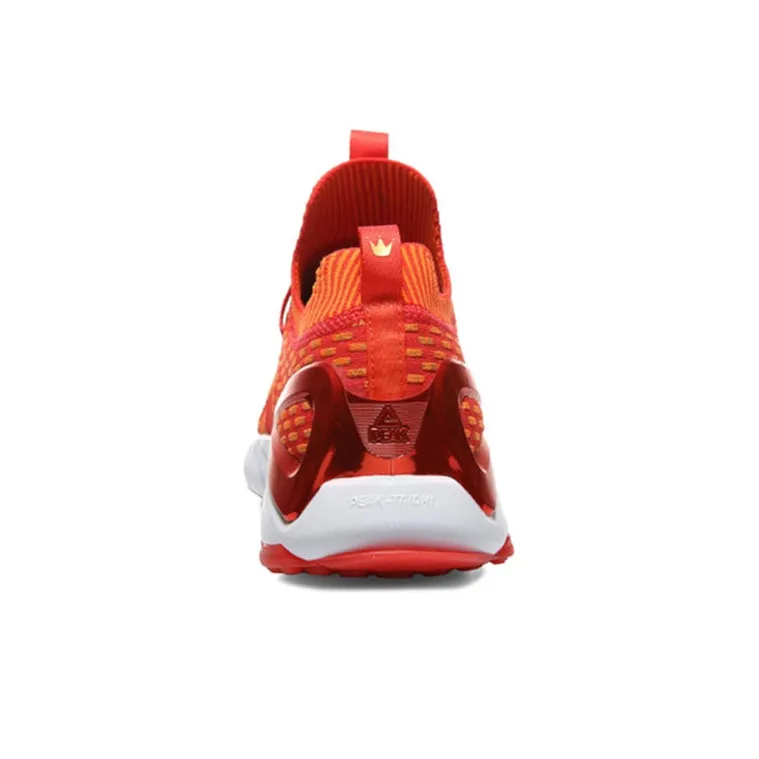 PEAK Taichi 1.0Plus 'Fu You' Durable Breathable Low Top Running Shoes Unisex Red Yellow-4