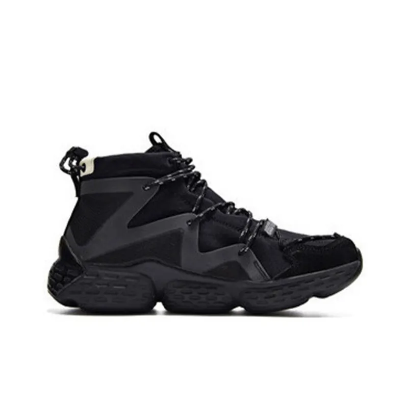 361° Cushioning High Top Running Shoes Men's Black White-1
