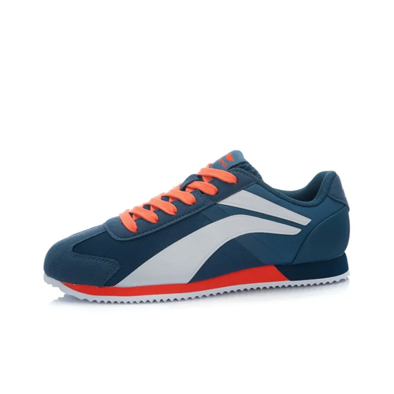 LiNing Shock Absorbers Slip Resistant, Abrasion Resistant, Lightweight Low Top Running Shoes Men's Blue White-1