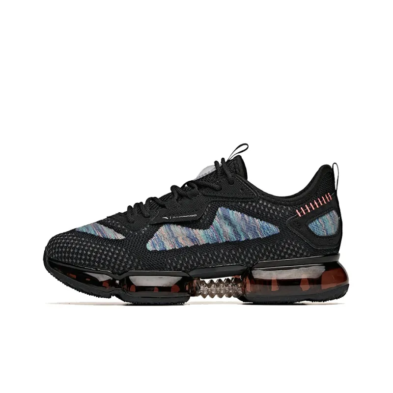 Anta Low-Top Running Shoes Women's Black Pink-0