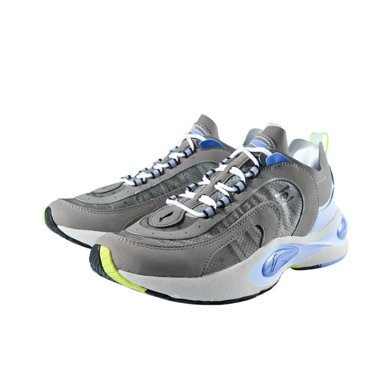 LiNing V8 Low Top Running Shoes Men's Gray Blue-2