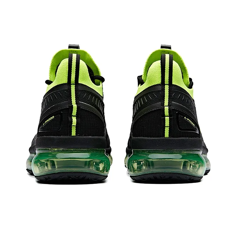 Anta Running Collection Cushioned Slip-Resistant Abrasion-Resistant Breathable Low-Top Running Shoes Men's Black Green-4