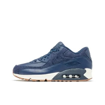 Nike Air Max 90 Cushioned Slip Resistant Coverage Low Top Running Shoes Men's Dark Blue