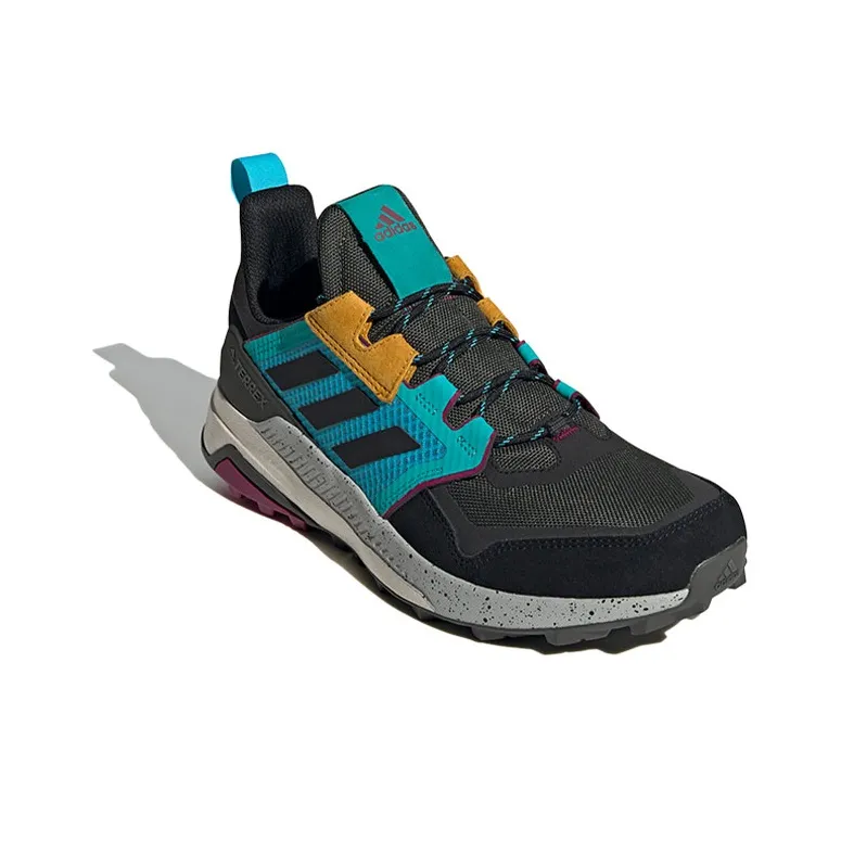 Adidas Terrex Trailmaker Slip Resistant Mid Top Casual Running Shoes Men's Black Blue Yellow-2