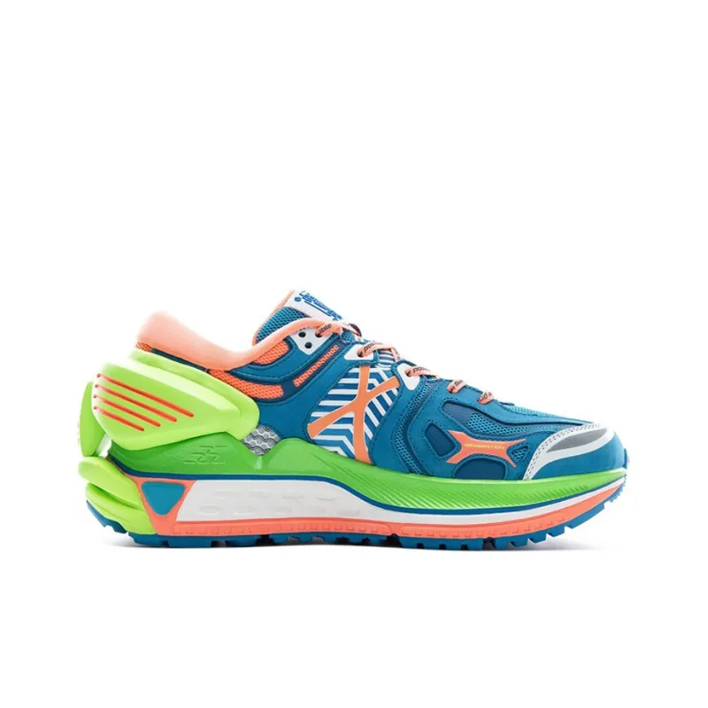 LiNing Kuafu Paris Fashion Apparel Weekly Cushioned Slip-Resistant Support Low-Top Running Shoes Men's Dynamic Blue-1