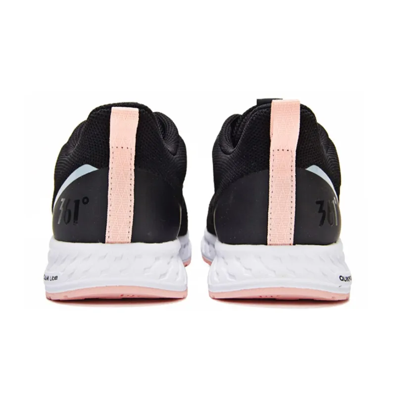 361° Shock Absorbers Slip Resistant, Abrasion Resistant, Breathable Low Top Running Shoes Women's Black Pink-2