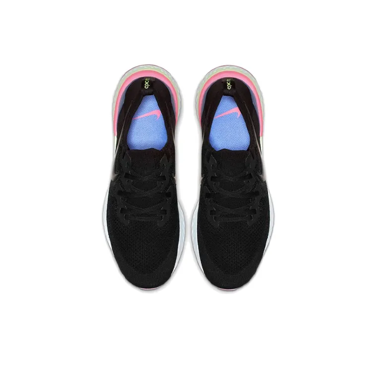 Nike Epic React Flyknit 2 Black Sapphire Hyper Pink Women's-2