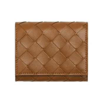 Bottega Veneta Lambskin Wallet Women's Brown