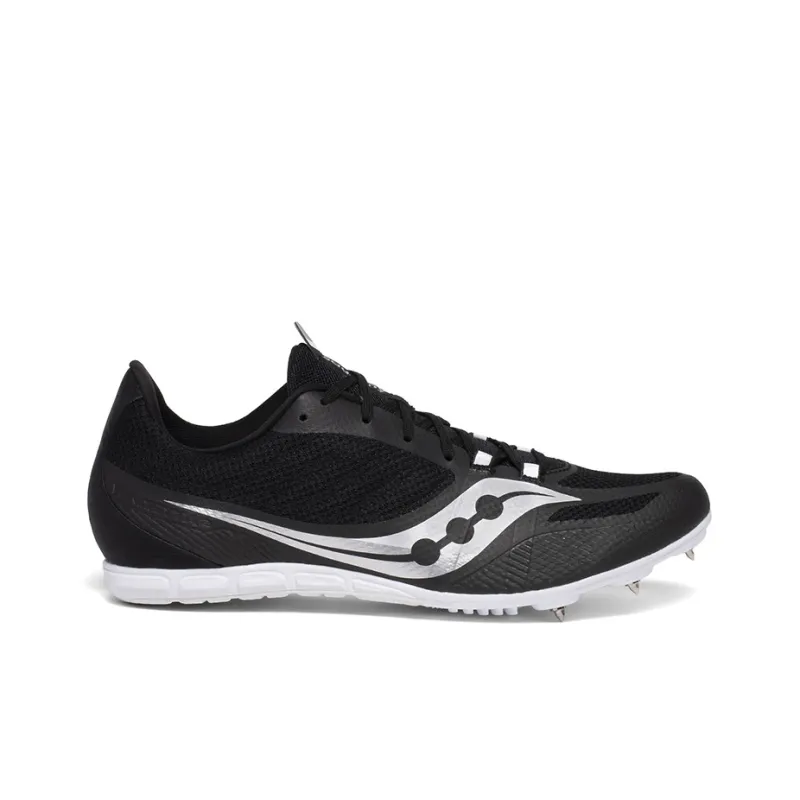 Saucony Cushioning Lightweight Wear Resistant Slip Resistant Low Top Running Shoes Men's Black White-1