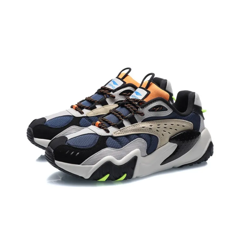 LiNing Cat Paw Lite Low Top Running Shoes Men's Blue Black-2