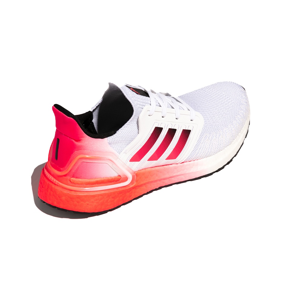 Women adidas shops UltraBoost 20 White Signal Pink Running Shoes Sneakers 7.5