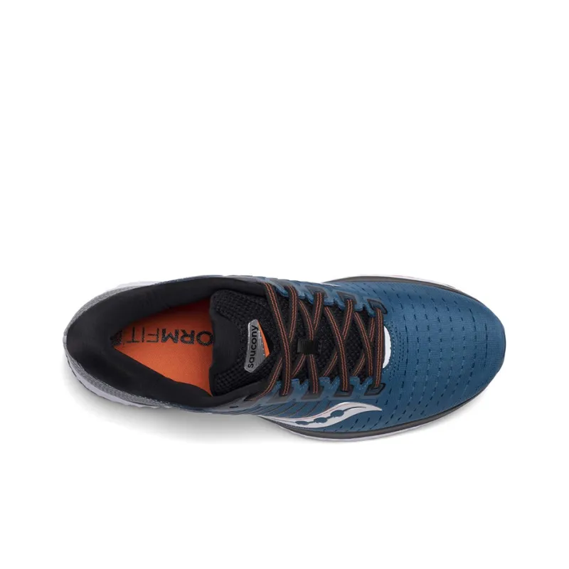 Saucony Guide 13 Cushioning Lightweight Slip-Resistant Support Low-Top Running Shoes Men's Blue Black-3