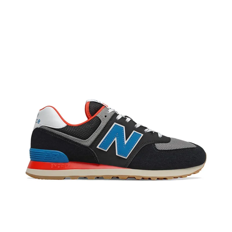 New Balance 574 Black Blue Red-1