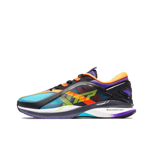 XTEP Race Training 300 Running Shoes Men Low-Top Black/Purple/Orange