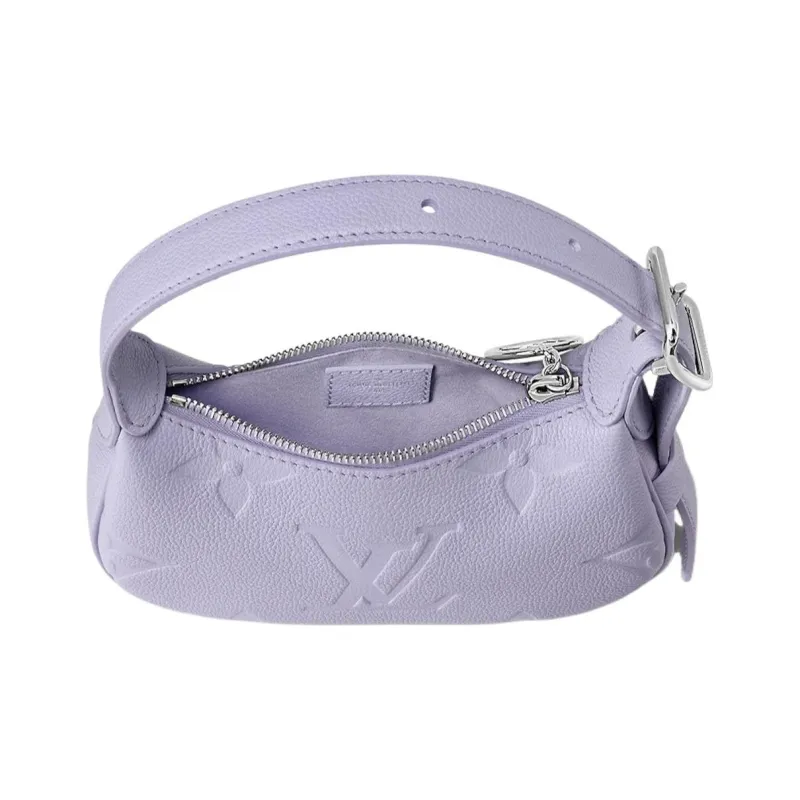 LOUIS VUITTON Cow Leather Handbag, Shoulder Bag Women's Purple-3