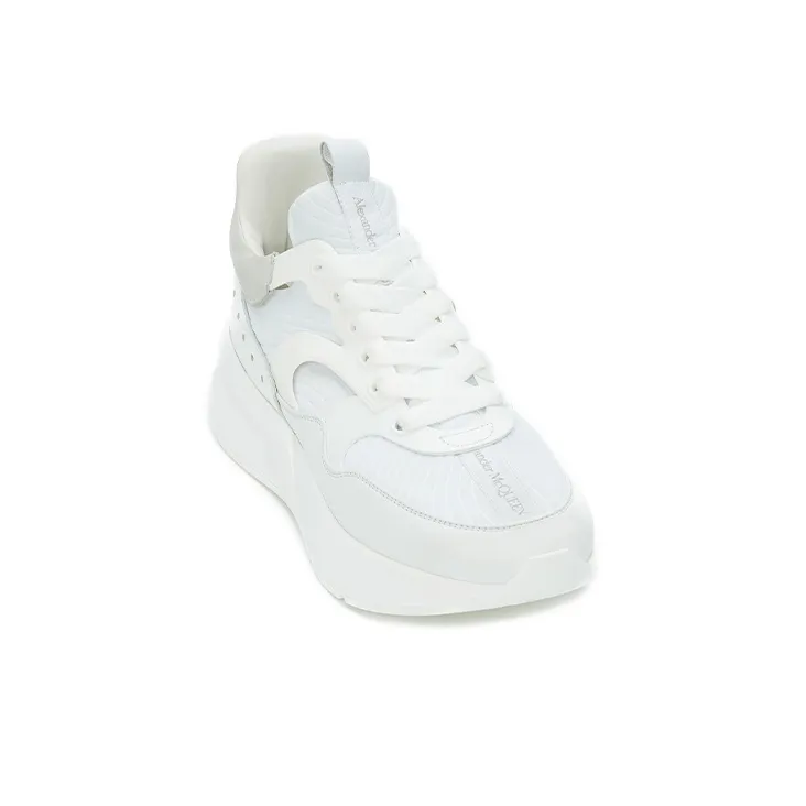 Alexander McQueen Oversized Runner White Silver-1