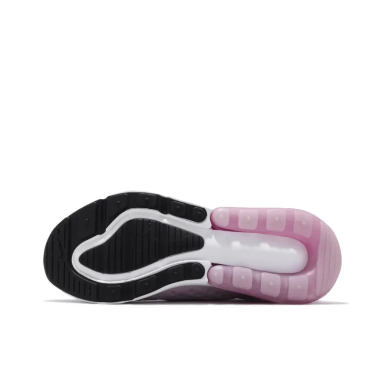 Nike Air Max 270 Cushioned Slip-Resistant Low-Top Running Shoes GS Pink Gray Black-4