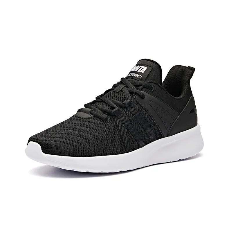 Anta Running Collection Breathable Lightweight Low-Top Running Shoes Men's Black White-1