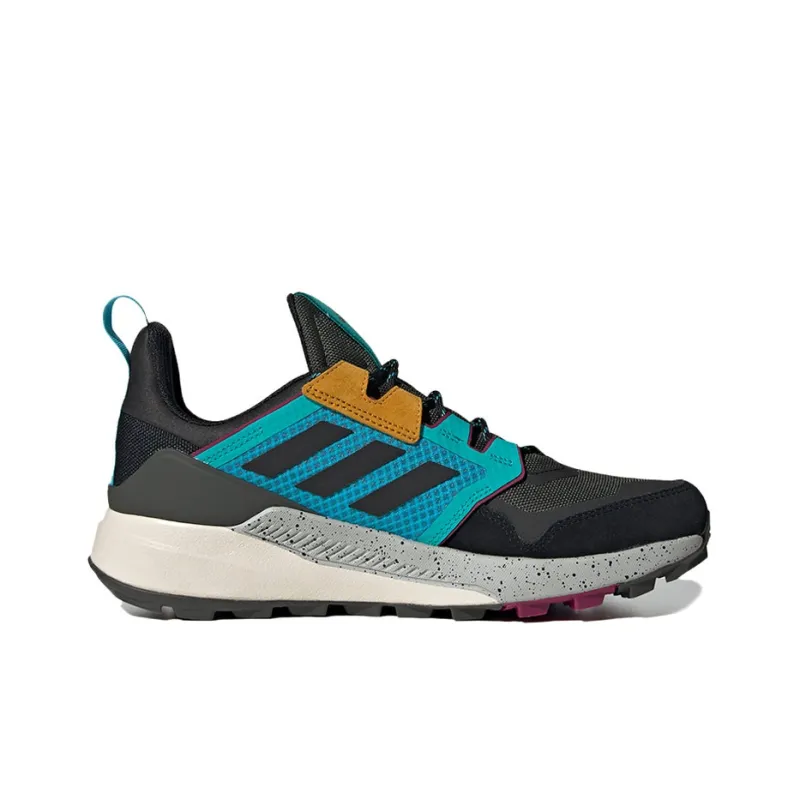 Adidas Terrex Trailmaker Slip Resistant Mid Top Casual Running Shoes Men's Black Blue Yellow-1