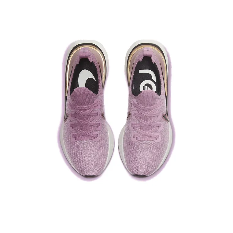 Nike React Infinity Run Flyknit Plum Fog Metallic Gold Women's-3