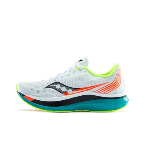 Saucony Non slip Lightweight Low Top Running Shoes Women's White