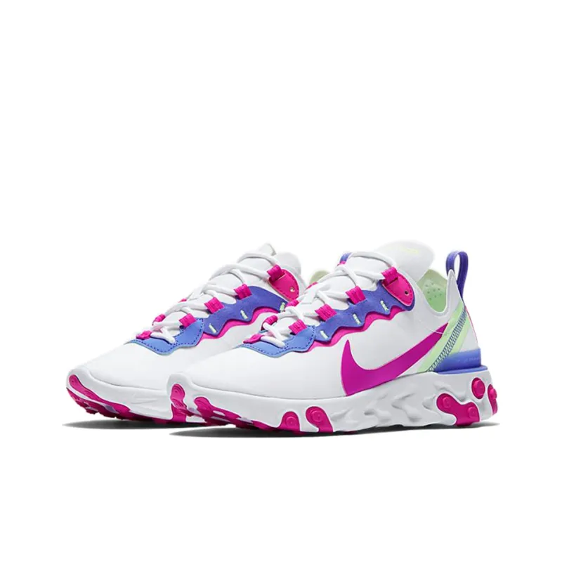 Nike React Element 55 White Fire Pink Women's-2
