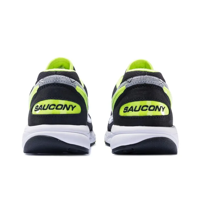 Saucony Aya Anti Slip Wear Resistant Low Top Running Shoes Men's Black Neon-3