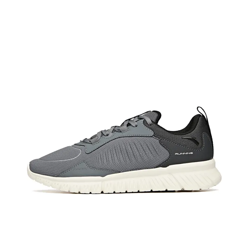Anta Cushioning, Slip Resistant, Abrasion Resistant, Breathable Low Top Running Shoes Men's Gray-0
