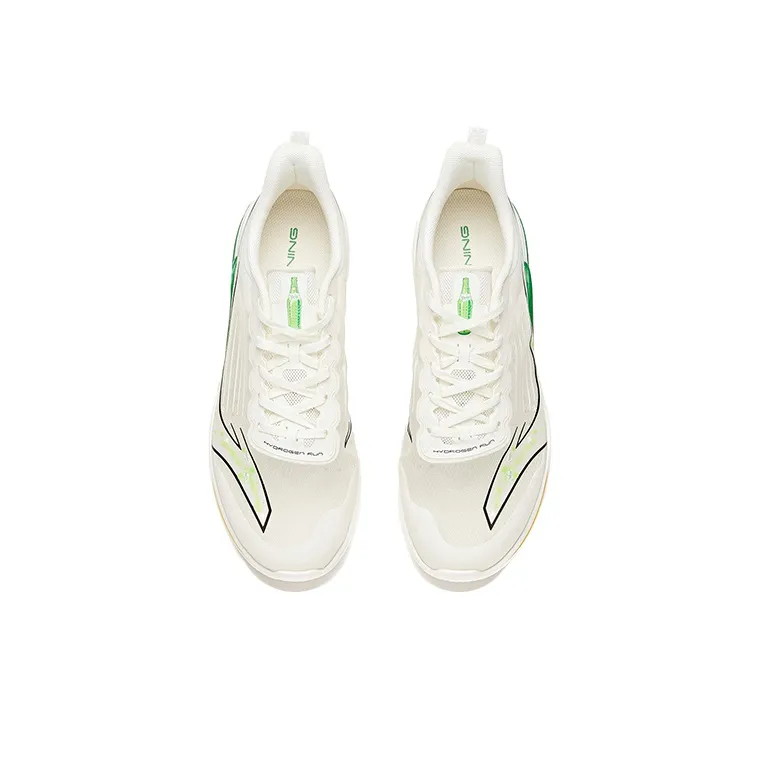 Anta Cushioning Breathable Lightweight Abrasion Resistant Slip Resistant Low Top Running Shoes Men's White Black Green-2