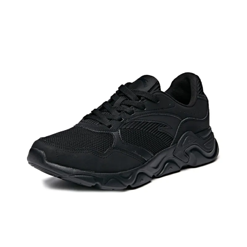 Anta Cushioning, Slip Resistant, Breathable, Lightweight Low Top Running Shoes Men's Black-2