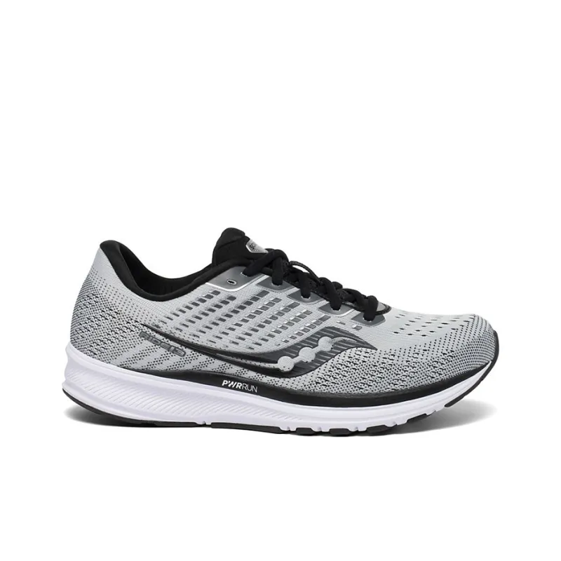 Saucony Ride 13 Cushioning Anti Slip Wear Resistant Breathability Low Top Running Shoes Men's Gray Wide Women's-1
