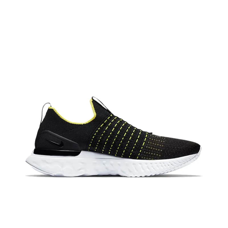 Nike React Phantom Run Flyknit 2 Black Sonic Yellow-1