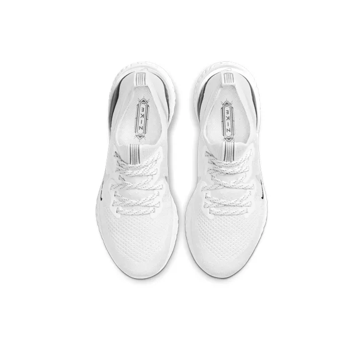 Nike Epic React Flyknit 2 'White Metallic Silver' Women's-2