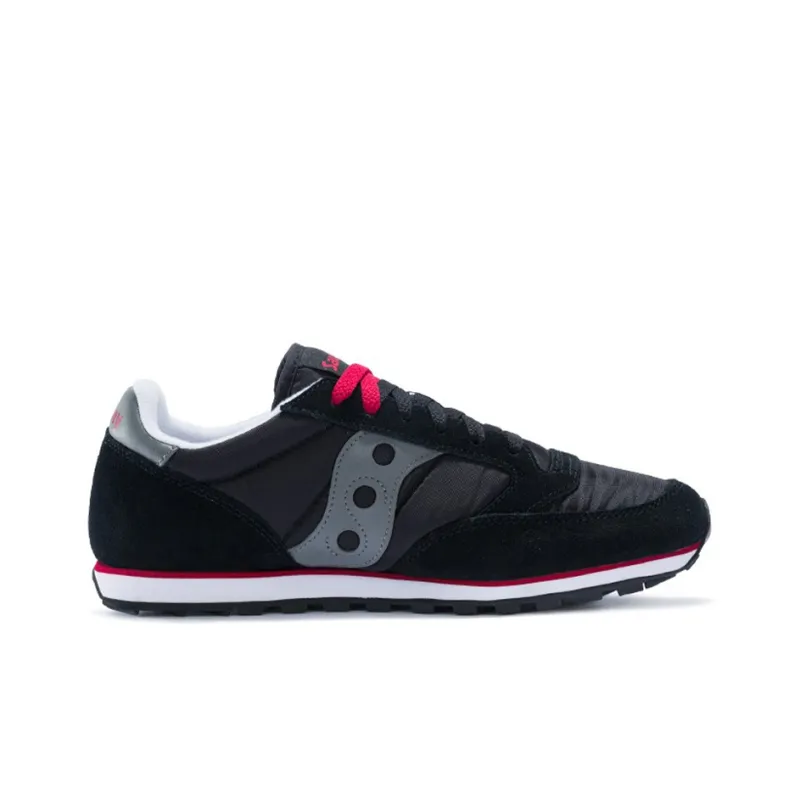 Saucony Jazz Low Pro Low-Top Running Shoes Men's Black Gray Red-1