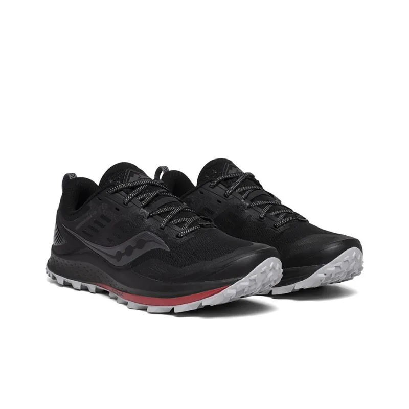Saucony Peregrine Falcon 10 Low-Top Running Shoes Men's Black Wide Women's-2