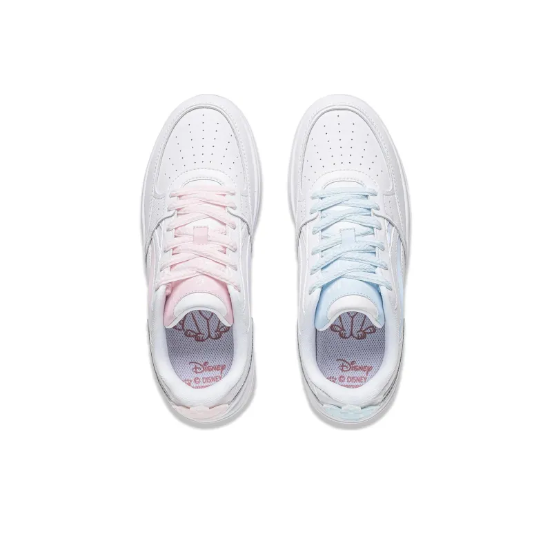 Disney X LINING Cheese Skateboard Shoes Women's Low Top White Pink Blue-6