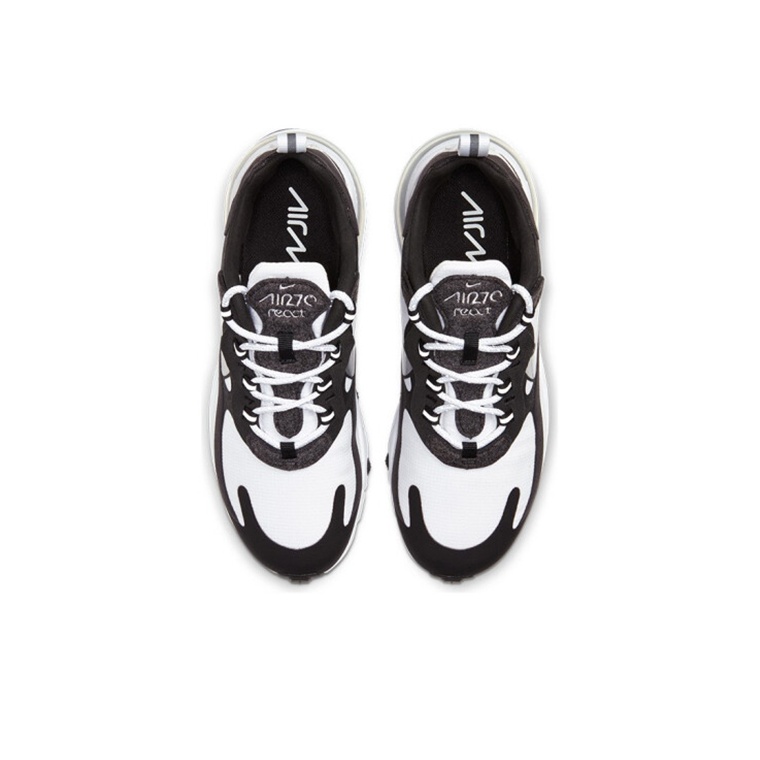 nike air max 270 react white black metallic silver