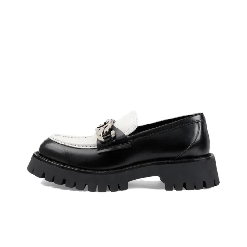 GUCCI Women's Loafer 'Interlocking G Black Off White' Women's-0