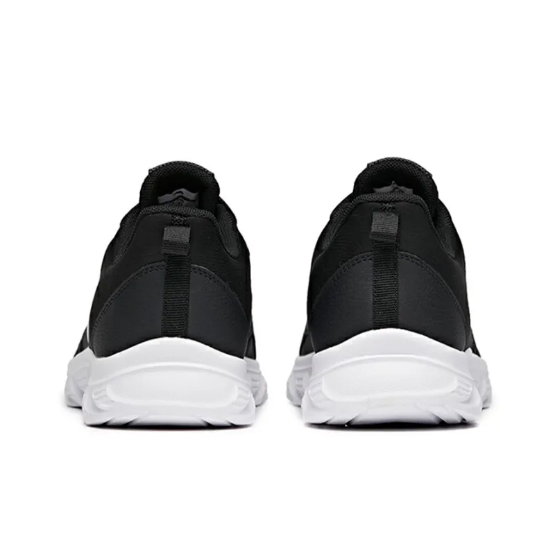 Anta Running Collection Cushioning Anti Slip And Wear Resistant Low Top Running Shoes Men's Black White-3