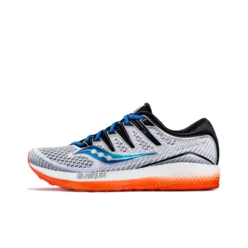 Saucony Triumph Iso5 Non slip Lightweight Low Top Running Shoes Men's White Black Orange