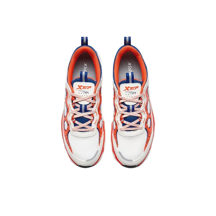 XTEP Shock Absorbers Low Top Sports Running Shoes Men's Beige Orange-1
