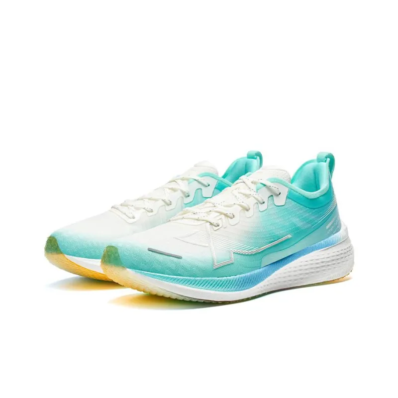 XTEP Two Thousand Kilometers 1.0 Slip Resistant Low Top Running Shoes Men's Sail White Aurora Green-3