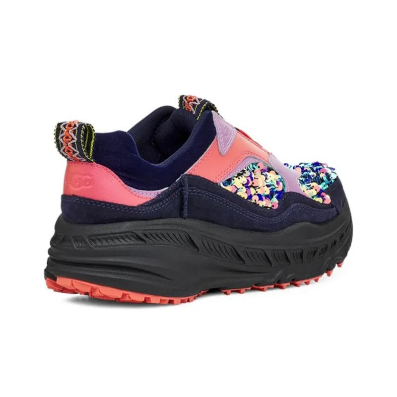 UGG CA805 Zip Stellar Sequin Low Top Running Shoes Women's Black Pink-3