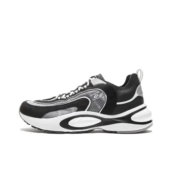 LiNing V8 Anti Slip And Wear Resistant Lightweight Low Top Running Shoes Men's Black White