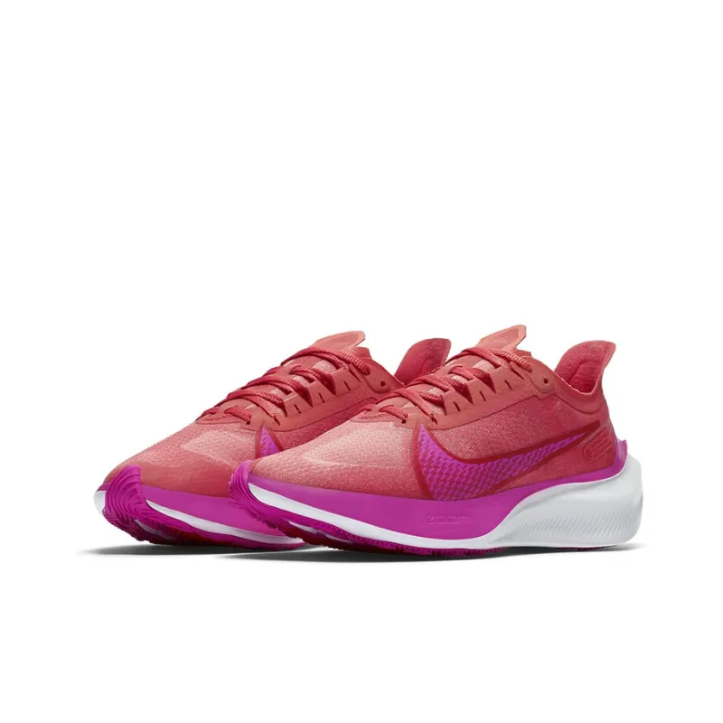 Nike Zoom Gravity Cushioned Slip-Resistant Breathable Low-Top Casual Running Shoes Women's Orange Red Purple-2