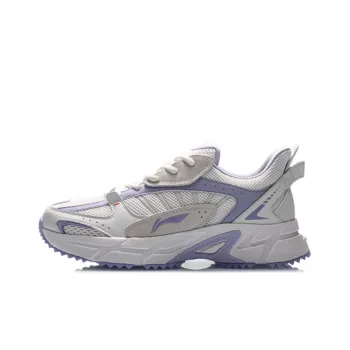 LiNing Anti Slip Wear Resistant Low Top Casual Running Shoes Women's Bad Little Purple