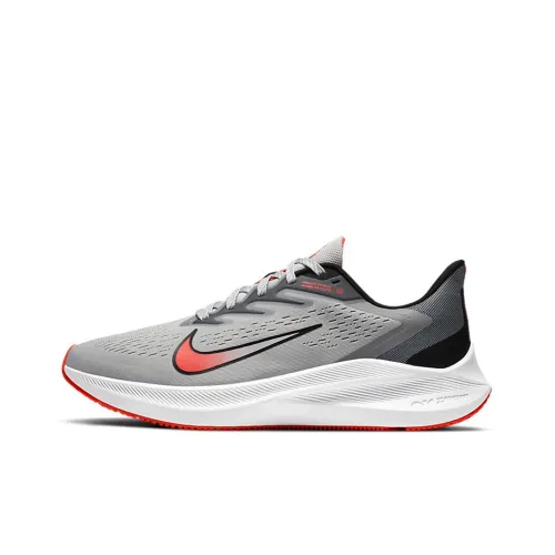 Nike Zoom Winflo 7 Running Shoes Men Low-Top Gray Red