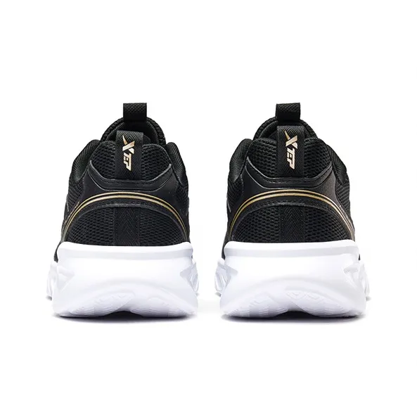 XTEP Feather Cushioning Low Top Running Shoes Men's Black Gold-2