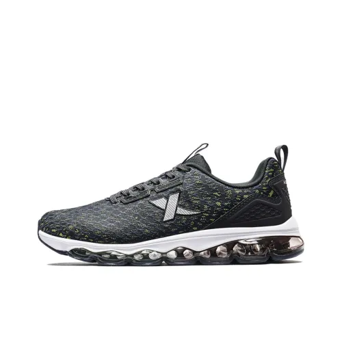 XTEP Generation 1 Air Cushion Running Shoes Men Low-Top Black/White/Green